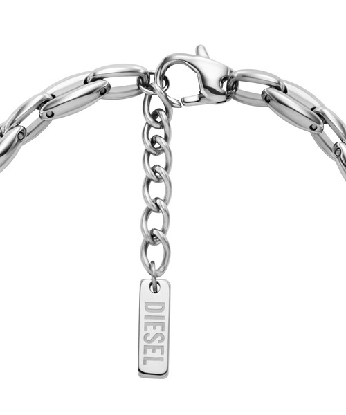 DIESEL dx1583040 jewel ブレスレットシルバー DX1583040 JEWEL Stainless Steel Chain Bracelet｜シルバー