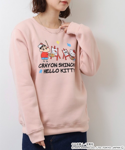 トレーナー スウェット 「 クレヨンしんちゃん 」 クルーネックスウェット 24W10 レディース メンズ クレヨンしんちゃん 】 クルーネックスウェット 24W10