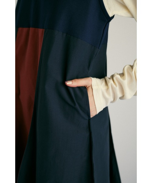 HeRIN.CYE ワンピース Ponte docking wave dress ポンチ HeRIN.CYE ワンピース Ponte docking wave dress ポンチ