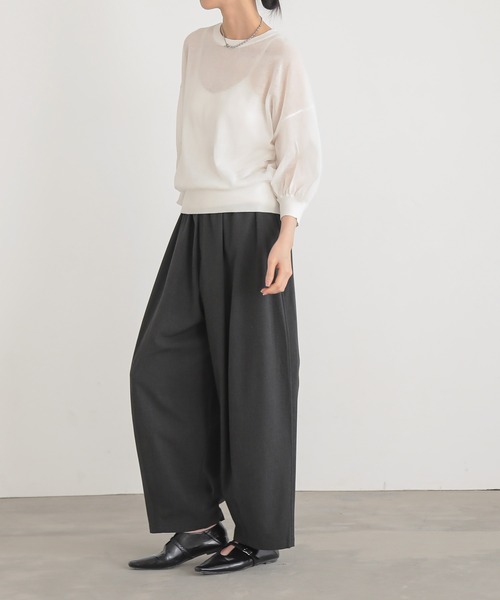 for/c パンツ 「低身長/高身長向けサイズ有」撥水コクーンパンツ