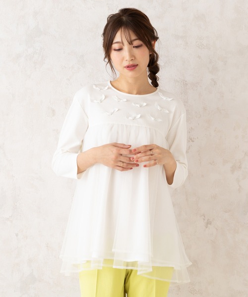Rose Tiara（ローズティアラ） tシャツ チュール切替ペプラム