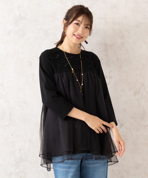 Rose Tiara（ローズティアラ） tシャツ チュール切替ペプラム