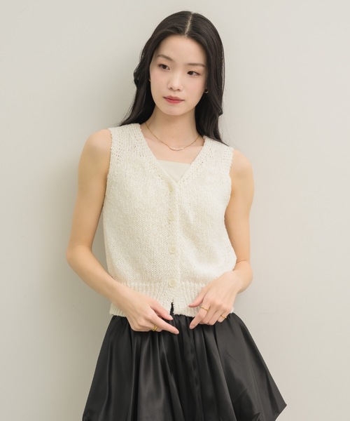 ベスト ジレ ドレープベスト レディース ベスト ジレ パイピングナイロンジップベスト レディース