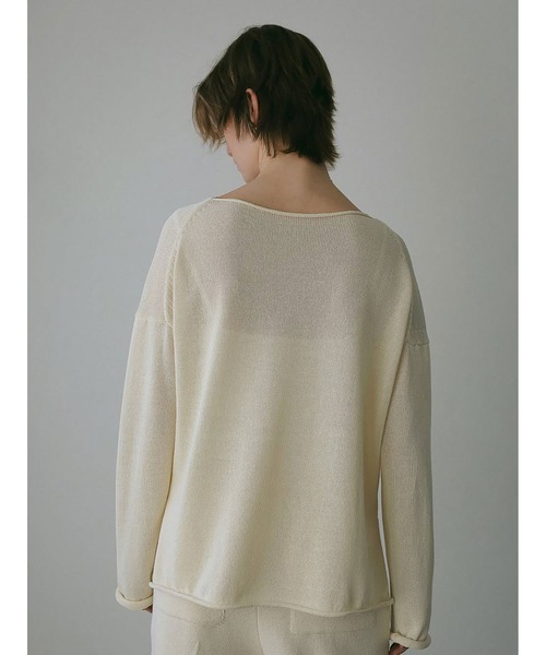 ペーパー混ニットプルオーバー　HER. 新品未使用 HER. ニット セーター ペーパー混ニットプルオーバー レディース