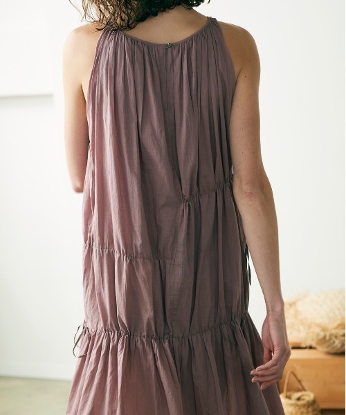 ワンピース organic cotton asymmetry tiered dressの画像