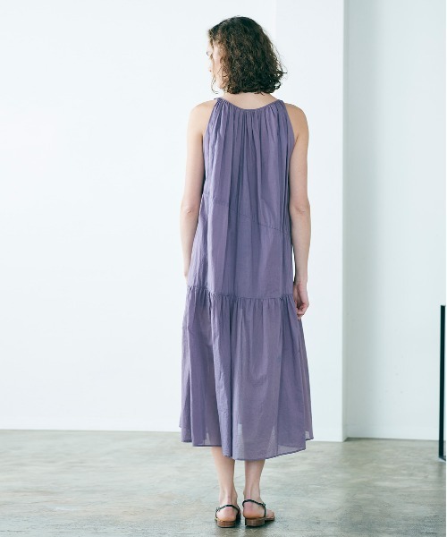 ワンピース organic cotton asymmetry tiered dressの画像