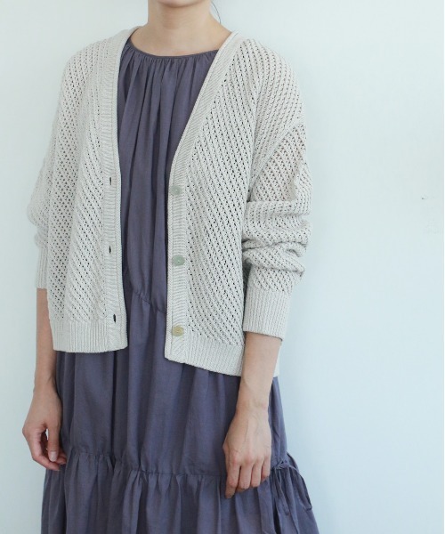 ワンピース organic cotton asymmetry tiered dressの画像