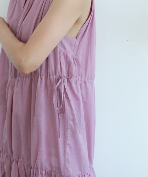 ワンピース organic cotton asymmetry tiered dressの画像