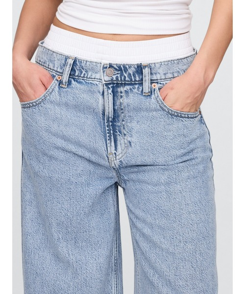 ぐ　　ソフトバギーデニムパンツ　ブルー　34 レディース GAP ジーンズ デニム デニムパンツ ミッドライズ ウルトラソフト