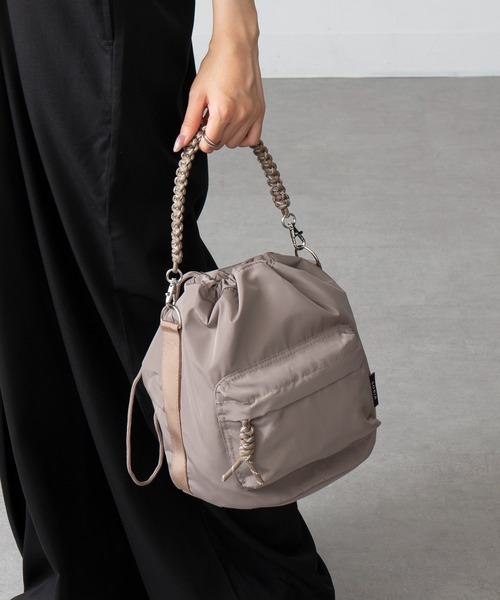 編み込み☆【ALDO】巾着型ショルダーバッグ♪ 楽天市場】【割引クーポン配布中】新色 巾着バッグ レザー