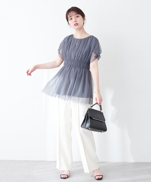 natural couture ブラウス シャツ osonoチュールレース