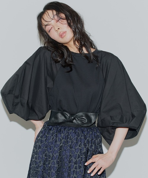 ブラウス シャツ 「SINN」ランタンスリーブトップス レディース