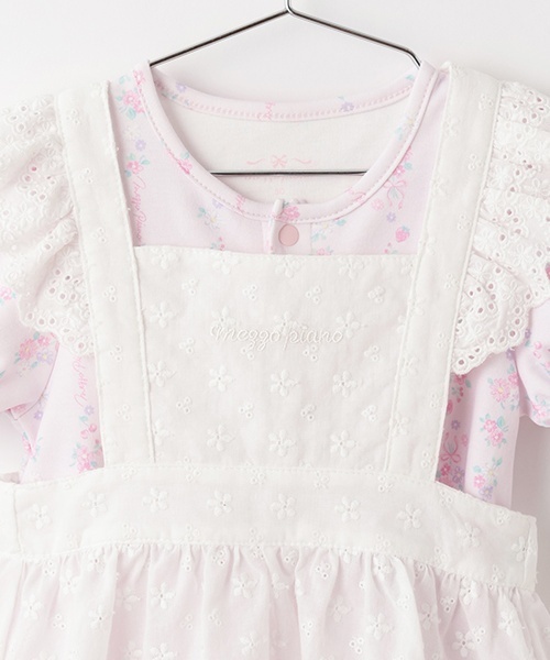 ベビー服 ロンパース 半袖ロンパース＆レースエプロンスカートセット_4