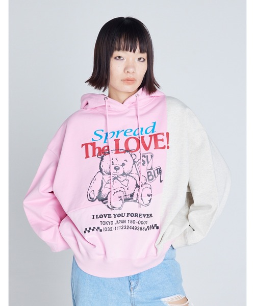 パーカー 「8」「Little Sunny Bite」love bear hoodie レディース メンズ Little sunny bite パーカー 「8」「Little Sunny Bite」love