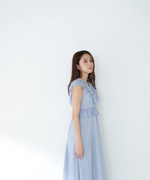新品　フランシュリッペ　バイカラー　ワンピース　フリル　半袖 新品 フランシュリッペ バイカラー ワンピース フリル 半袖