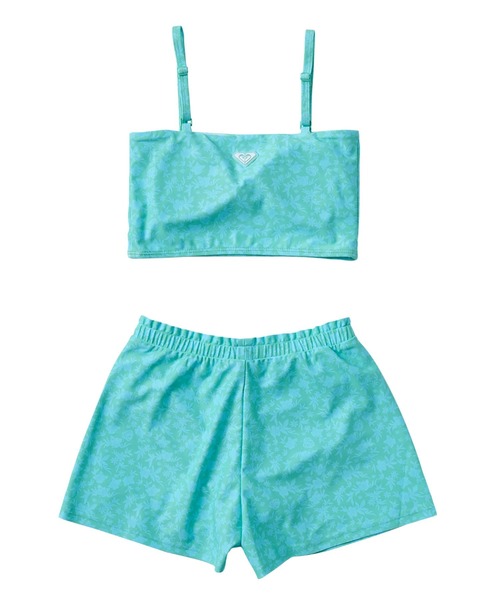 水着 MINI LA VIE /ロキシーキッズラッシュガードTシャツ・バンドゥ・ウエストゴムキュロット３点セット(水着) キッズ 子供 女の子の画像