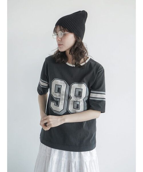 FIKA.（フィーカ） tシャツ Vintage like numbering Tee レディース