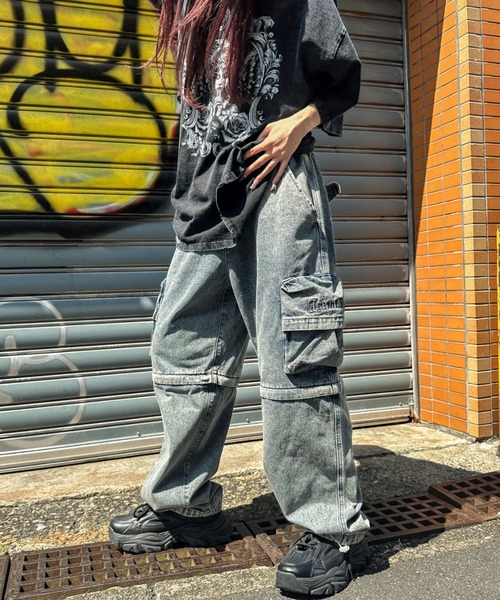 AGEM'9 エージェムナイン レザースラックスパンツ KOM パンツ A'GEM/9 × .kom「.kom/ドットケーオーエム」フェイク