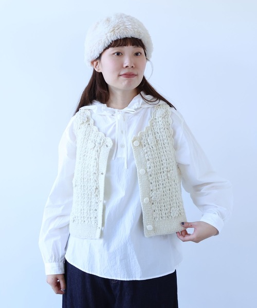 bulle de savon（ビュルデサボン） ベスト ジレ ネパールハンドニット