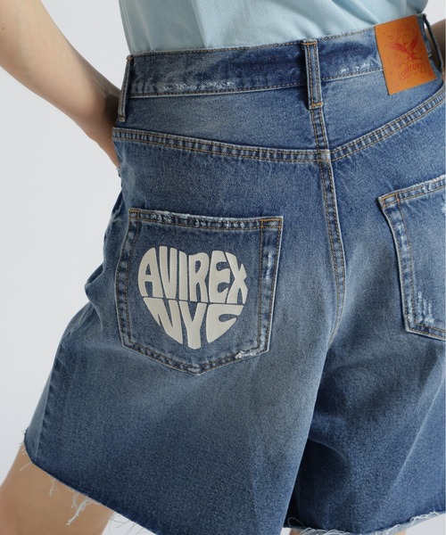 【AVIREX】HEART SHORT PANTS WOMAN/直営店限定》HEART SHORT PANTS/ハートショートパンツ
