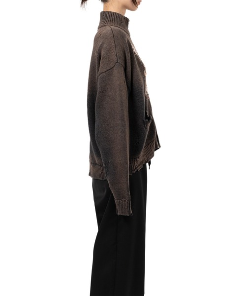 カーディガン Cat Jacquard Knit Cardigan レディースの画像