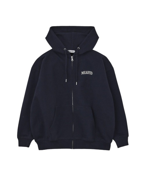 MILKFED.（ミルクフェド） パーカー HEART EMBROIDERED LOGO ZIP UP