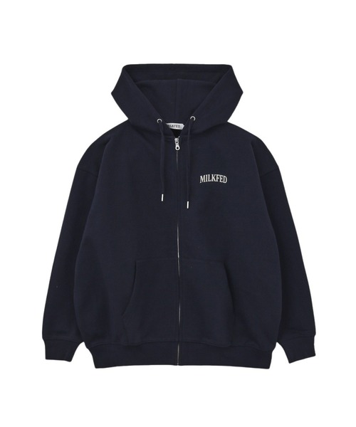 MILKFED.（ミルクフェド） パーカー HEART EMBROIDERED LOGO ZIP UP