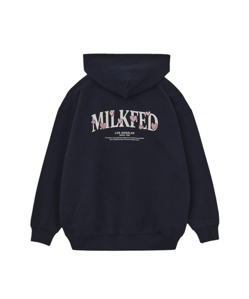 MILKFED.（ミルクフェド） パーカー HEART EMBROIDERED LOGO ZIP UP