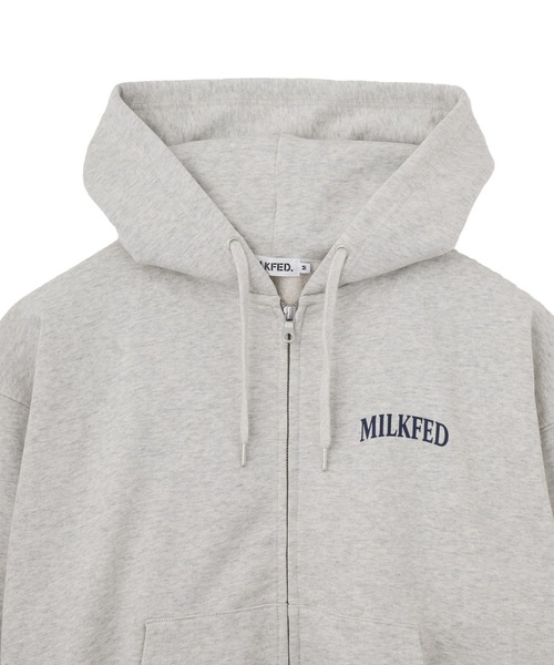 MILKFED.（ミルクフェド） パーカー HEART EMBROIDERED LOGO ZIP UP