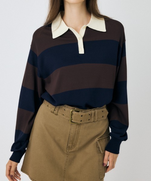 00s a.p.c border polo l/s ボーダー ニット ポロシャツ 長袖ボーダーポロシャツ｜HOMME ｜A.P.C. | アーペーセー日本公式
