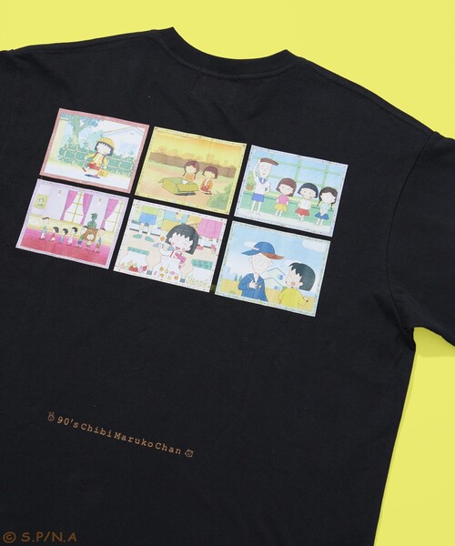Lサイズ　ちびまる子ちゃん　Tシャツ　ちびまる子ちゃんマーケット　バックプリント Lサイズ ちびまる子ちゃん Tシャツ ちびまる子ちゃんマーケット