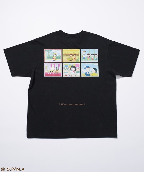 Lサイズ　ちびまる子ちゃん　Tシャツ　ちびまる子ちゃんマーケット　バックプリント Lサイズ ちびまる子ちゃん Tシャツ ちびまる子ちゃんマーケット