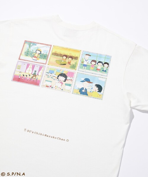 Lサイズ　ちびまる子ちゃん　Tシャツ　ちびまる子ちゃんマーケット　バックプリント Lサイズ ちびまる子ちゃん Tシャツ ちびまる子ちゃんマーケット