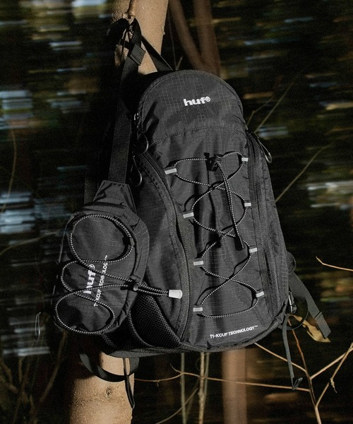 HUF リュックサック、デイパック（色：ブラック系）｜バッグ