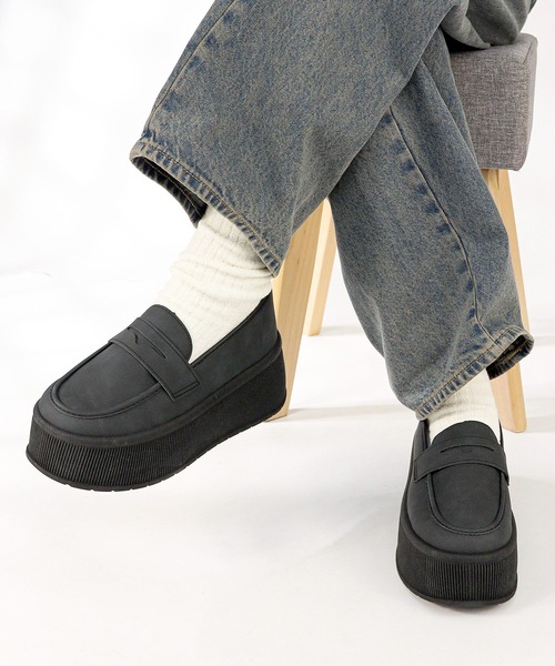 UN3D. ソールプランプローファー グレー 38 厚底 トラックソール 完売品 UN3D. SOLE PLUMP LOAFER グレー 38 完売品