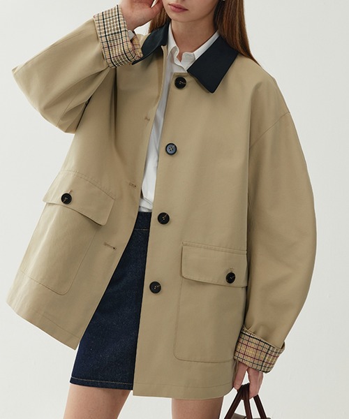 fanostudios ベージュ Fano Studios」 ステンカラーコート M ベージュ レディース : ZOZOTOWN