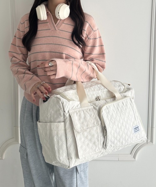 ボストンバッグ キルティングボストン型トラベルバッグ レディース