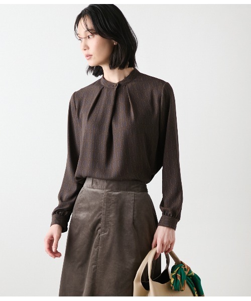 NEWYORKER（ニューヨーカー） ブラウス シャツ ビットプリント