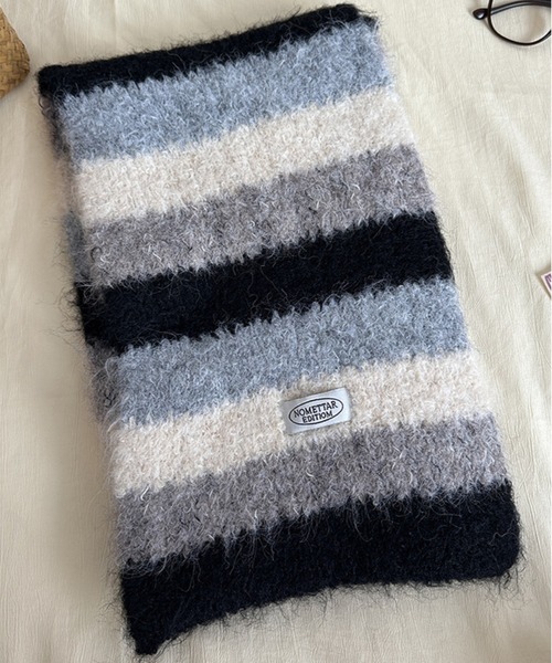 lit.Cy（リットシー） マフラー ストール マルチカラーボーダー モヘア