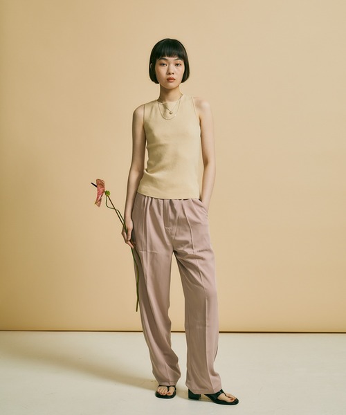 Alia タンクトップ ノースリーブ Backcross knitsleeve レディース