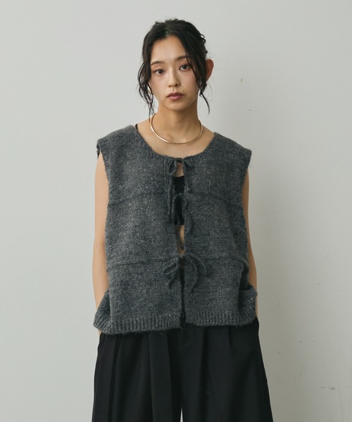 heihei リボンニットベスト HEIHEI リボンニットベスト