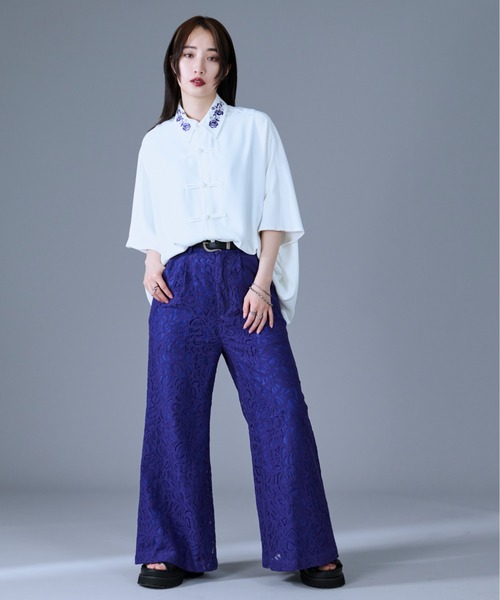 「Ellno Loset」 半袖シャツ MEDIUM ブラック メンズ_画像3