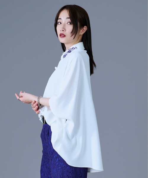 「Ellno Loset」 半袖シャツ MEDIUM ブラック メンズ_画像7