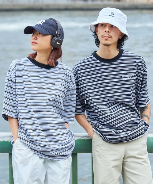 「FFEIN」 半袖Tシャツ MEDIUM ネイビー メンズ_画像3