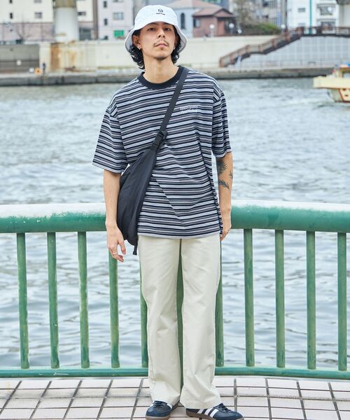 「FFEIN」 半袖Tシャツ MEDIUM ネイビー メンズ_画像8