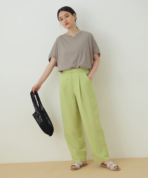 「ADAM ET ROPE'」 半袖Tシャツ FREE ライトグレー レディース_画像2