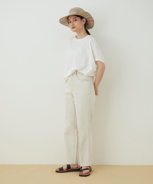 「ADAM ET ROPE'」 半袖Tシャツ FREE ライトグレー レディース_画像5