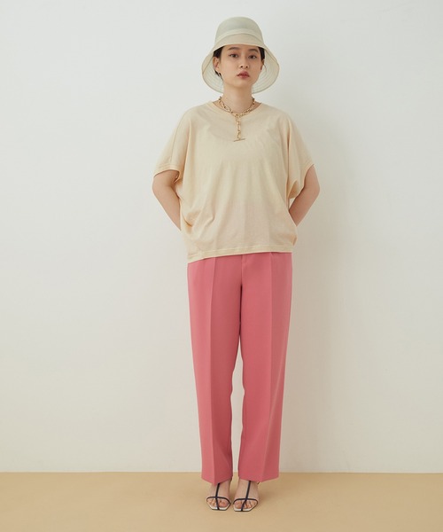 「ADAM ET ROPE'」 半袖Tシャツ FREE ライトグレー レディース_画像7