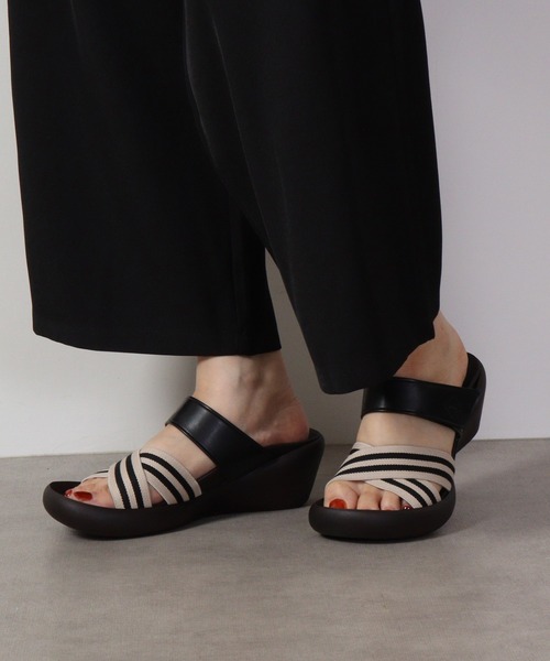 「Re:getA」 フラットサンダル M ブラック レディース_画像3