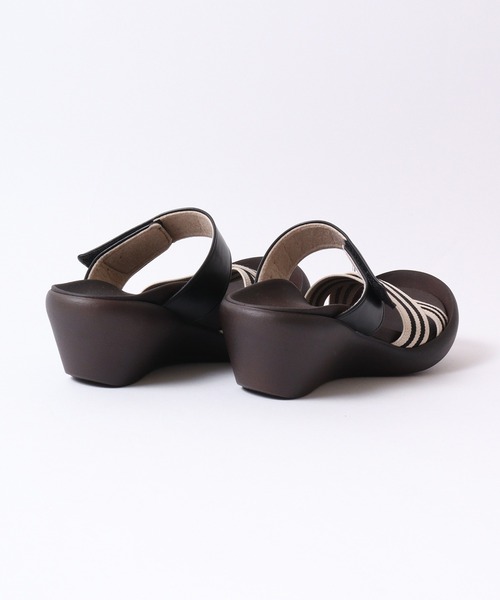 「Re:getA」 フラットサンダル M ブラック レディース_画像9